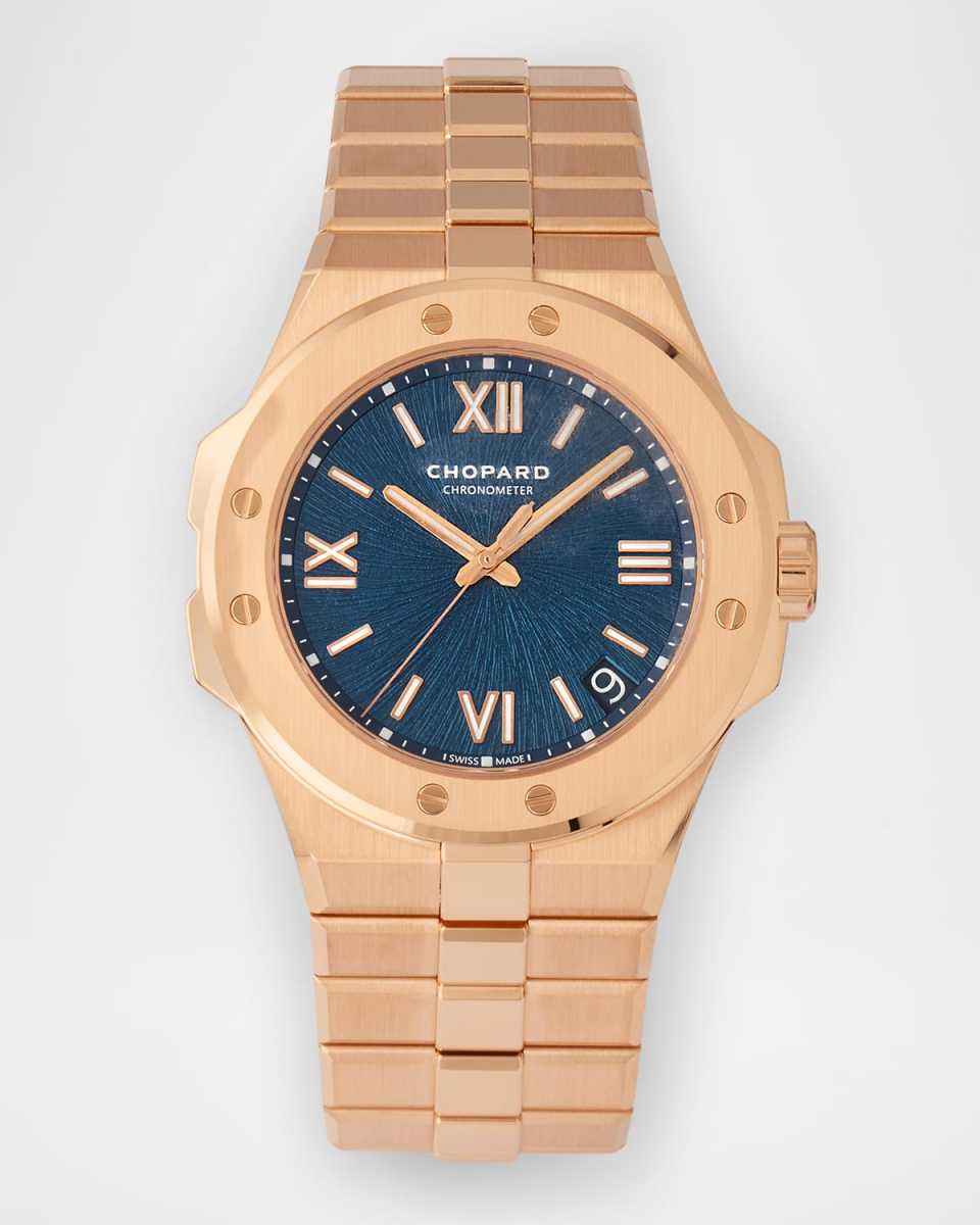 Alpine Eagle 41mm 18K Rose Gold Blue Dial Chrono Watch
